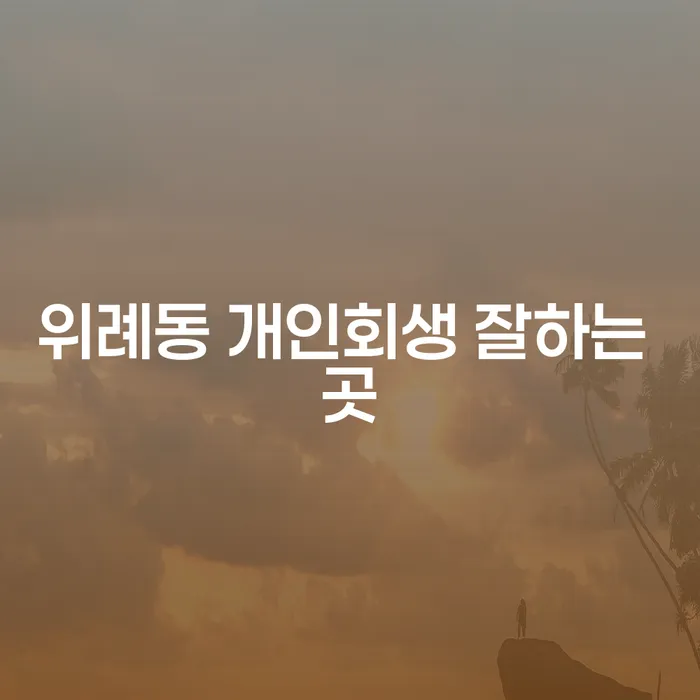 위례동 개인회생 잘하는 곳
