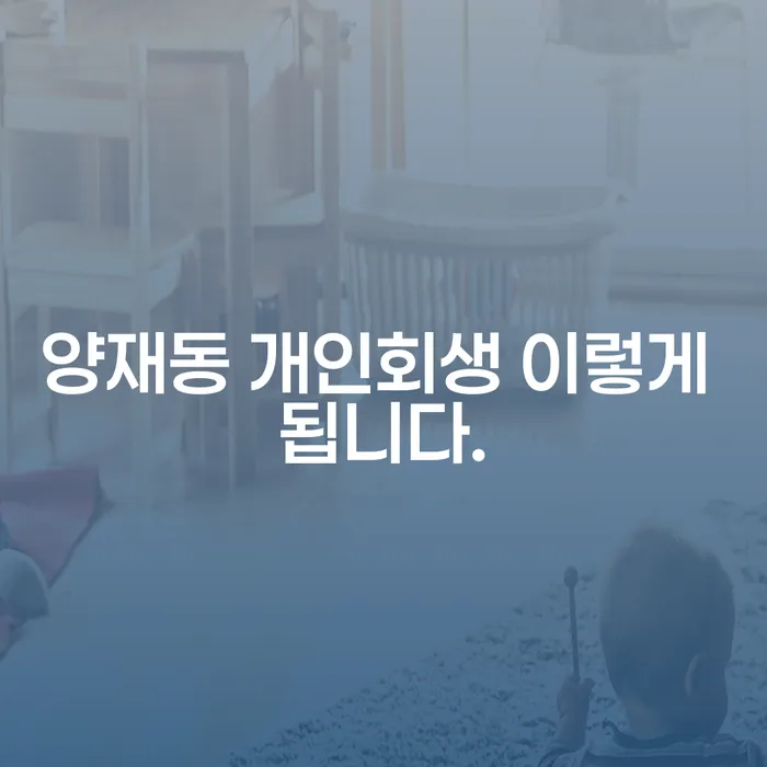 양재동 개인회생 이렇게 됩니다.