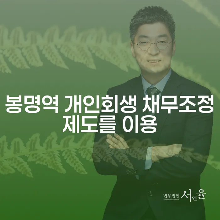 봉명역 개인회생 채무조정제도를 이용