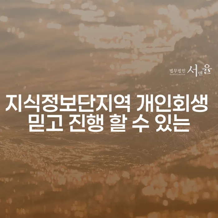지식정보단지역 개인회생 믿고 진행 할 수 있는