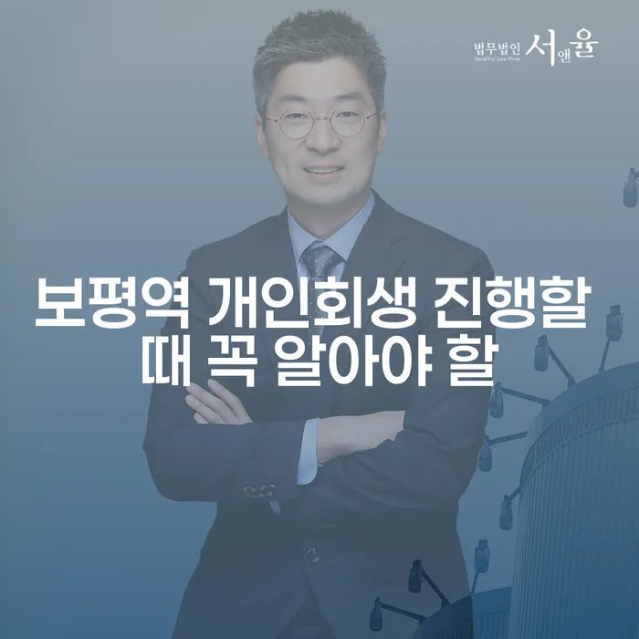 보평역 개인회생 진행할 때 꼭 알아야 할