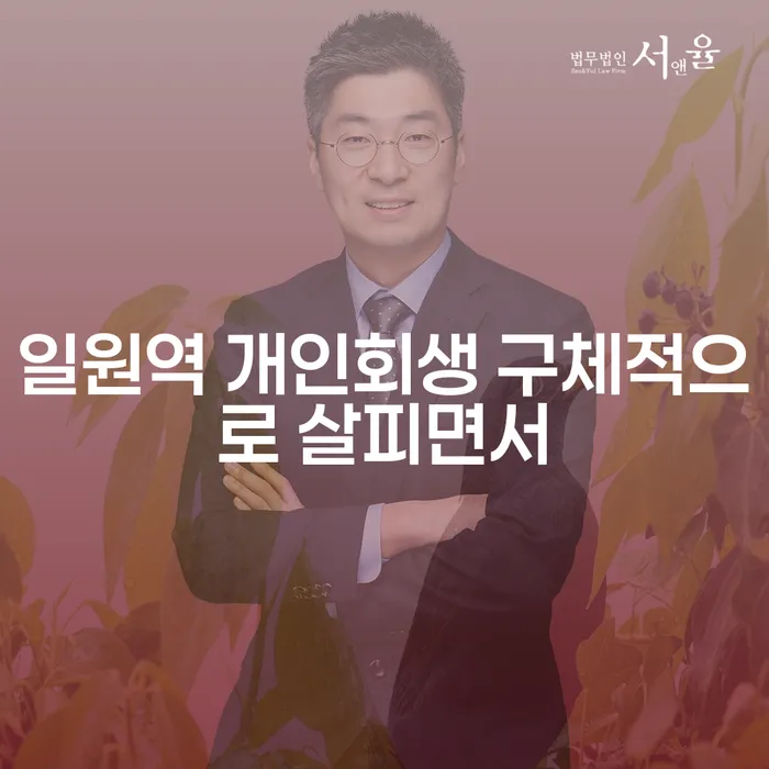 일원역 개인회생 구체적으로 살피면서