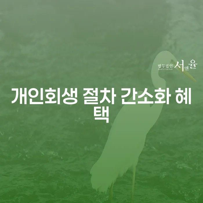 개인회생 절차를 간소화하여 얻는 혜택은 무엇일까요?