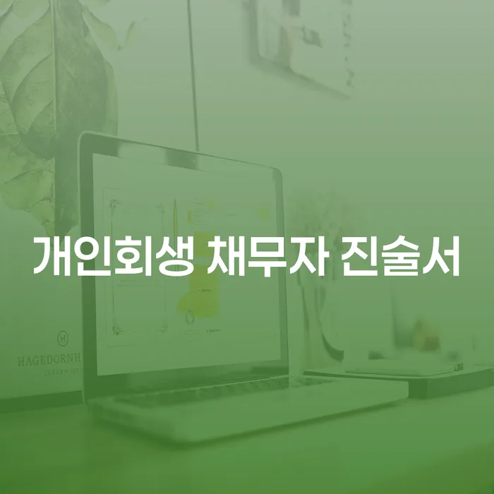 개인회생 신청 시 채무자 진술서 작성법과 특별면책을 알아보세요